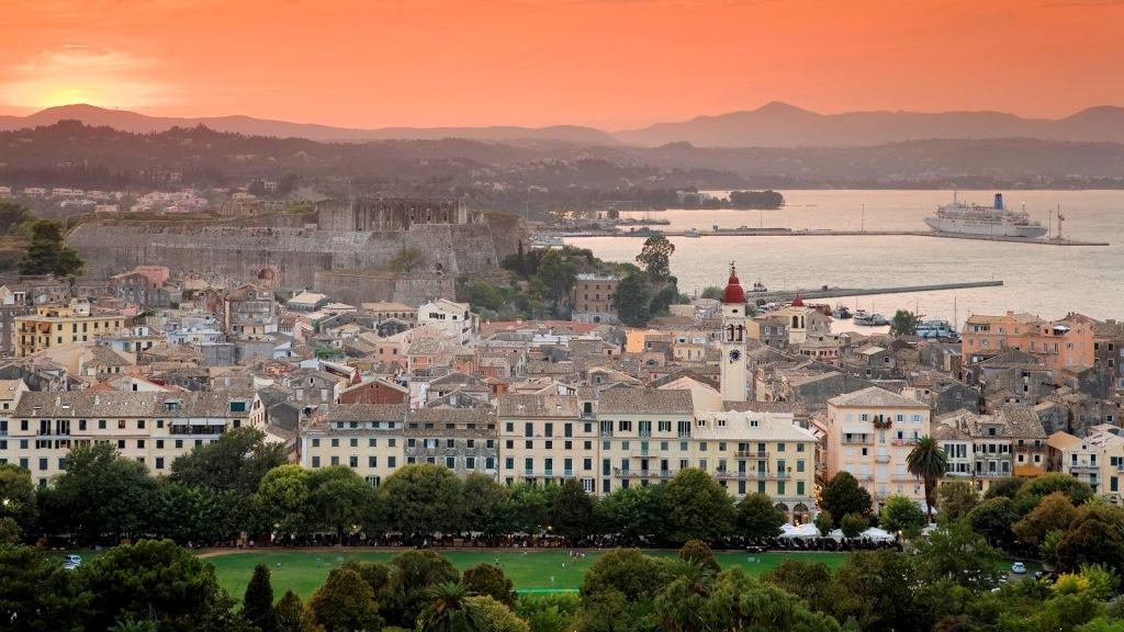 Corfu from above - sunset